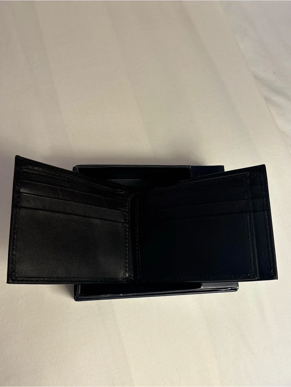 Stafford Black Leather Bifold Bilfold Wallet